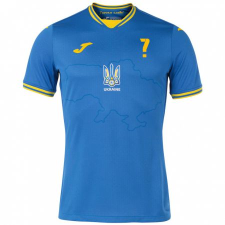 Kandiny Enfant Maillot Ukraine Votre Nom #0 Bleu Tenues Extérieur 24-26 T-Shirt