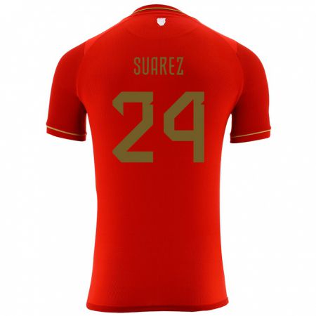 Kandiny Enfant Maillot Bolivie Marcelo Suárez #24 Rouge Tenues Extérieur 24-26 T-Shirt