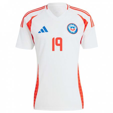 Kandiny Enfant Maillot Chili Marcos Bolados #19 Blanc Tenues Extérieur 24-26 T-Shirt