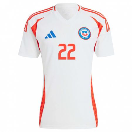 Kandiny Enfant Maillot Chili Martín Maturana #22 Blanc Tenues Extérieur 24-26 T-Shirt