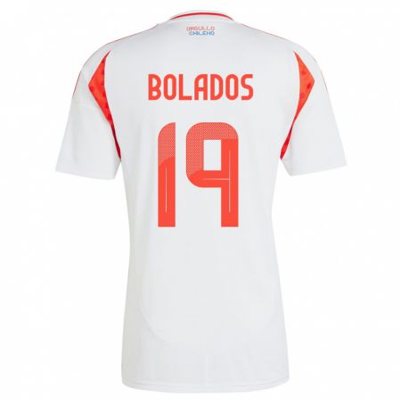 Kandiny Enfant Maillot Chili Marcos Bolados #19 Blanc Tenues Extérieur 24-26 T-Shirt