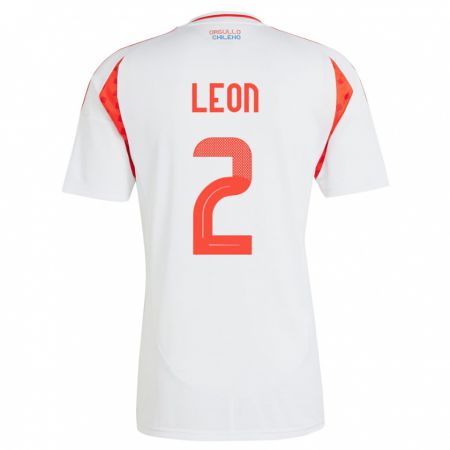 Kandiny Enfant Maillot Chili Maicol León #2 Blanc Tenues Extérieur 24-26 T-Shirt