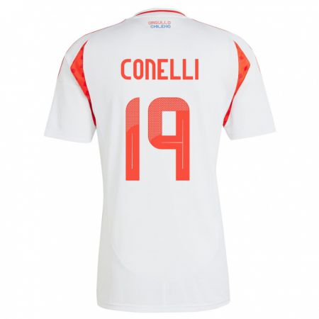 Kandiny Enfant Maillot Chili Vicente Conelli #19 Blanc Tenues Extérieur 24-26 T-Shirt