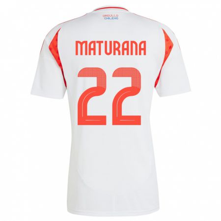 Kandiny Enfant Maillot Chili Martín Maturana #22 Blanc Tenues Extérieur 24-26 T-Shirt