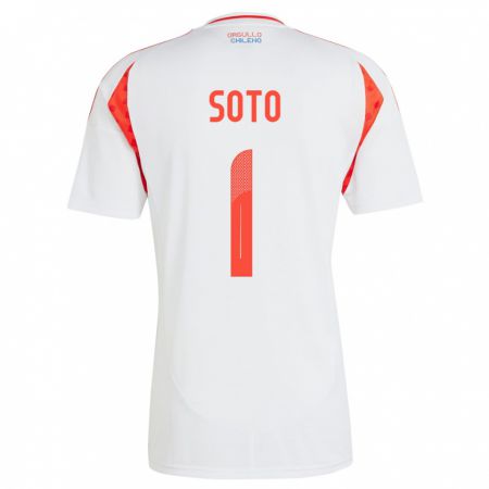 Kandiny Enfant Maillot Chili Fernando Soto #1 Blanc Tenues Extérieur 24-26 T-Shirt