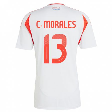 Kandiny Enfant Maillot Chili Cristián Morales #13 Blanc Tenues Extérieur 24-26 T-Shirt