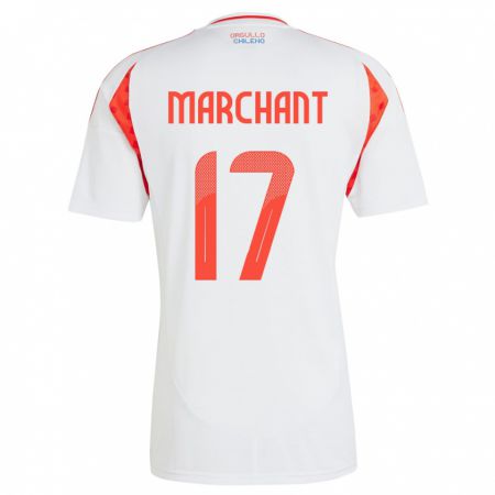 Kandiny Enfant Maillot Chili Francisco Marchant #17 Blanc Tenues Extérieur 24-26 T-Shirt