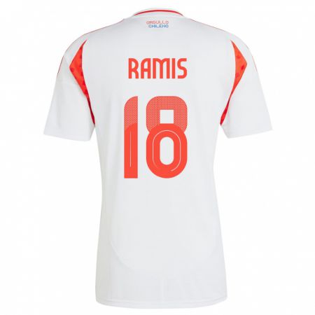 Kandiny Enfant Maillot Chili Oliver Ramis #18 Blanc Tenues Extérieur 24-26 T-Shirt