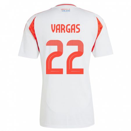 Kandiny Enfant Maillot Chili Diego Vargas #22 Blanc Tenues Extérieur 24-26 T-Shirt