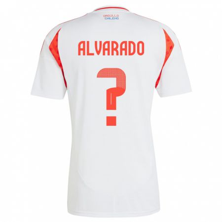 Kandiny Enfant Maillot Chili José Alvarado #0 Blanc Tenues Extérieur 24-26 T-Shirt