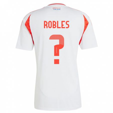 Kandiny Enfant Maillot Chili Diego Robles #0 Blanc Tenues Extérieur 24-26 T-Shirt