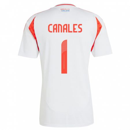 Kandiny Enfant Maillot Chili Antonia Canales #1 Blanc Tenues Extérieur 24-26 T-Shirt