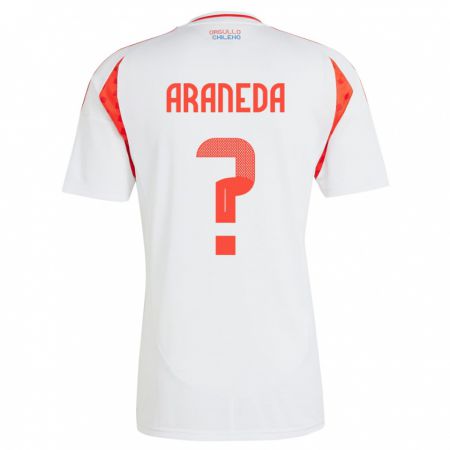 Kandiny Enfant Maillot Chili Arantxa Araneda #0 Blanc Tenues Extérieur 24-26 T-Shirt