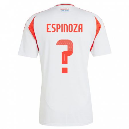 Kandiny Enfant Maillot Chili Gali Espinoza #0 Blanc Tenues Extérieur 24-26 T-Shirt