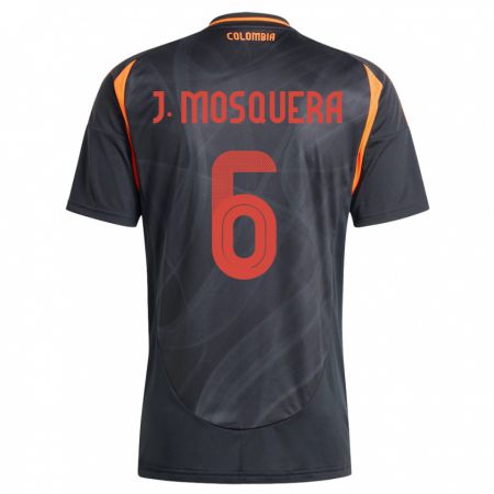 Kandiny Enfant Maillot Colombie Juan Mosquera #6 Noir Tenues Extérieur 24-26 T-Shirt