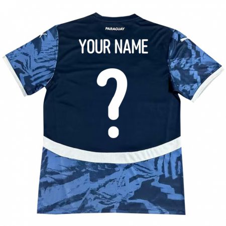 Kandiny Enfant Maillot Paraguay Votre Nom #0 Bleu Tenues Extérieur 24-26 T-Shirt