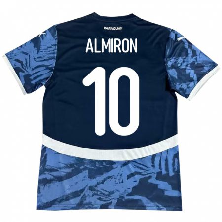 Kandiny Enfant Maillot Paraguay Miguel Almirón #10 Bleu Tenues Extérieur 24-26 T-Shirt