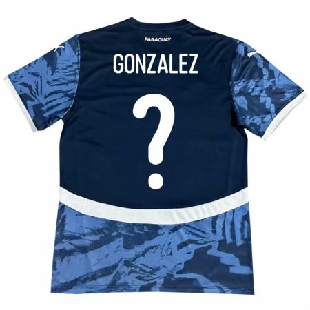 Kandiny Enfant Maillot Paraguay Antonio González #0 Bleu Tenues Extérieur 24-26 T-Shirt