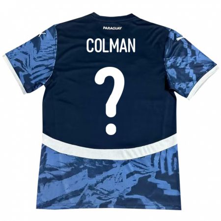 Kandiny Enfant Maillot Paraguay Orlando Colmán #0 Bleu Tenues Extérieur 24-26 T-Shirt