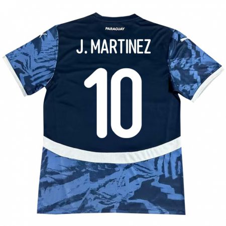 Kandiny Enfant Maillot Paraguay Jessica Martínez #10 Bleu Tenues Extérieur 24-26 T-Shirt