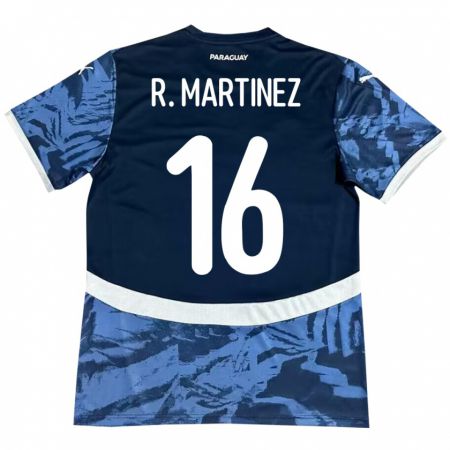 Kandiny Enfant Maillot Paraguay Ramona Martínez #16 Bleu Tenues Extérieur 24-26 T-Shirt