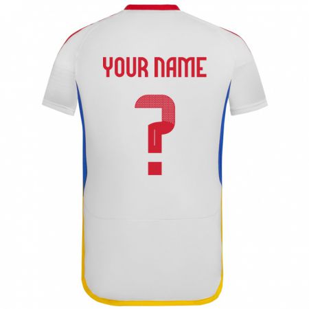 Kandiny Enfant Maillot Venezuela Votre Nom #0 Blanc Tenues Extérieur 24-26 T-Shirt