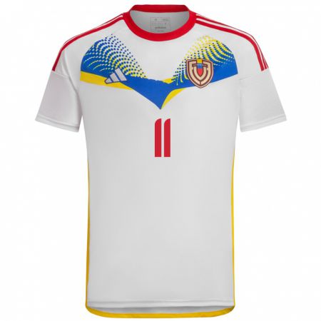 Kandiny Enfant Maillot Venezuela Jeriel De Santis #11 Blanc Tenues Extérieur 24-26 T-Shirt