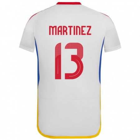 Kandiny Enfant Maillot Venezuela José Martínez #13 Blanc Tenues Extérieur 24-26 T-Shirt