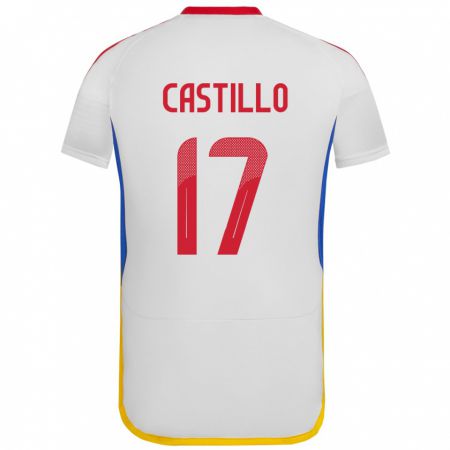 Kandiny Enfant Maillot Venezuela Edson Castillo #17 Blanc Tenues Extérieur 24-26 T-Shirt