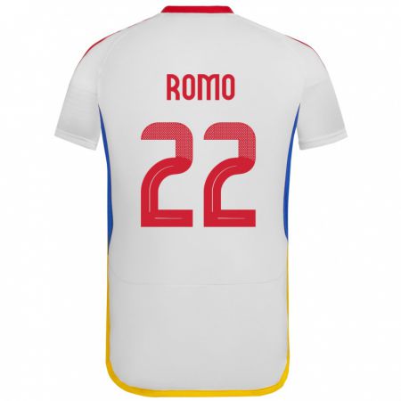 Kandiny Enfant Maillot Venezuela Rafael Romo #22 Blanc Tenues Extérieur 24-26 T-Shirt