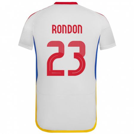 Kandiny Enfant Maillot Venezuela Salomón Rondón #23 Blanc Tenues Extérieur 24-26 T-Shirt