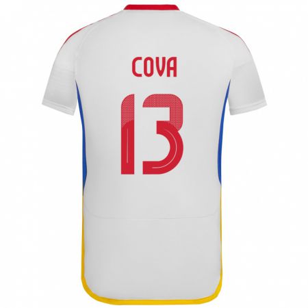 Kandiny Enfant Maillot Venezuela Alejandro Cova #13 Blanc Tenues Extérieur 24-26 T-Shirt