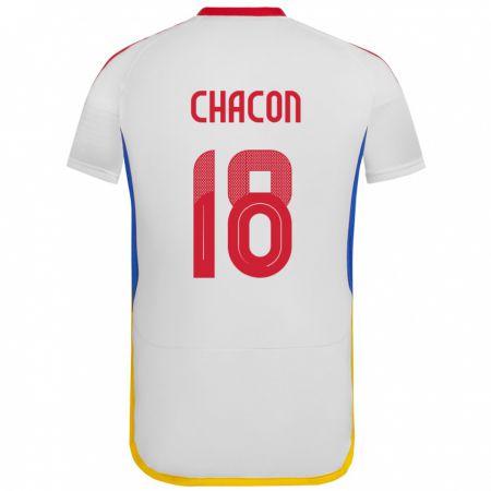 Kandiny Enfant Maillot Venezuela Yerson Chacón #18 Blanc Tenues Extérieur 24-26 T-Shirt