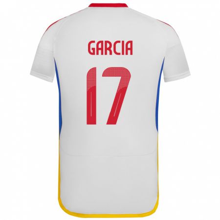 Kandiny Enfant Maillot Venezuela Gabriela García #17 Blanc Tenues Extérieur 24-26 T-Shirt