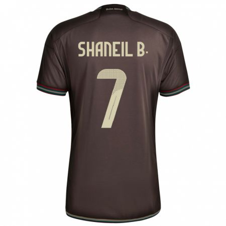 Kandiny Enfant Maillot Jamaïque Shaneil Buckley #7 Brun Nuit Tenues Extérieur 24-26 T-Shirt