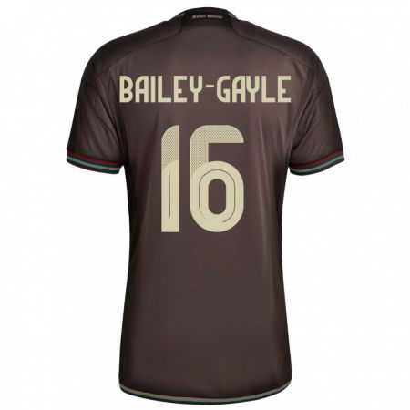 Kandiny Enfant Maillot Jamaïque Paige Bailey-Gayle #16 Brun Nuit Tenues Extérieur 24-26 T-Shirt