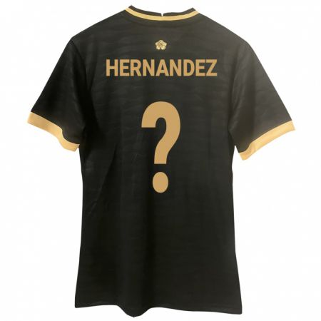 Kandiny Enfant Maillot Panama Carlos Hernández #0 Noir Tenues Extérieur 24-26 T-Shirt