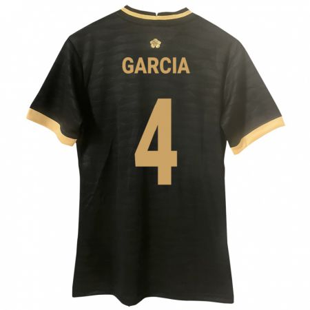 Kandiny Enfant Maillot Panama Giancarlos García #4 Noir Tenues Extérieur 24-26 T-Shirt