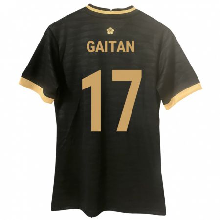 Kandiny Enfant Maillot Panama Luis Gaitán #17 Noir Tenues Extérieur 24-26 T-Shirt