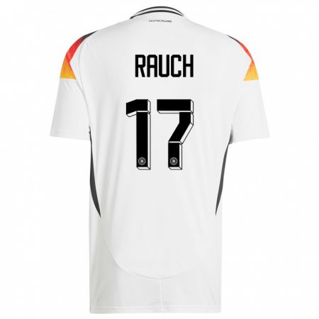 Kandiny Homme Maillot Allemagne Felicitas Rauch #17 Blanc Tenues Domicile 24-26 T-Shirt