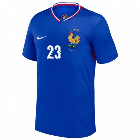 Kandiny Homme Maillot France Hawa Cissoko #23 Bleu Tenues Domicile 24-26 T-Shirt