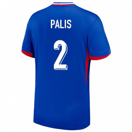 Kandiny Homme Maillot France Ella Palis #2 Bleu Tenues Domicile 24-26 T-Shirt