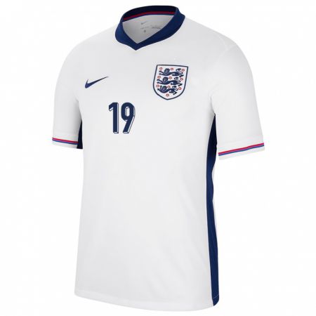 Kandiny Homme Maillot Angleterre Bethany England #19 Blanc Tenues Domicile 24-26 T-Shirt