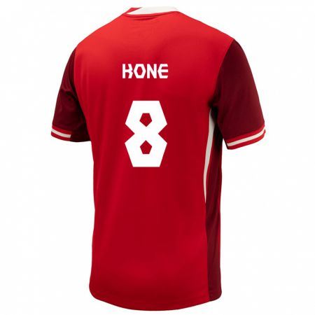 Kandiny Homme Maillot Canada Ismaël Koné #8 Rouge Tenues Domicile 24-26 T-Shirt