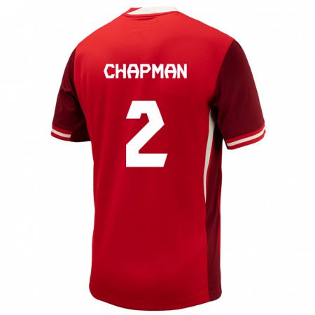 Kandiny Homme Maillot Canada Allysha Chapman #2 Rouge Tenues Domicile 24-26 T-Shirt