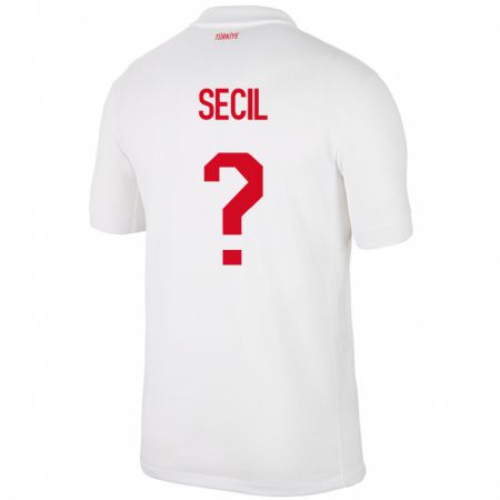 Kandiny Homme Maillot Turquie Efe Seçil #0 Blanc Tenues Domicile 24-26 T-Shirt