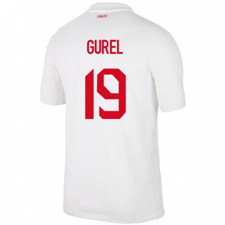 Kandiny Homme Maillot Turquie Cansu Gürel #19 Blanc Tenues Domicile 24-26 T-Shirt