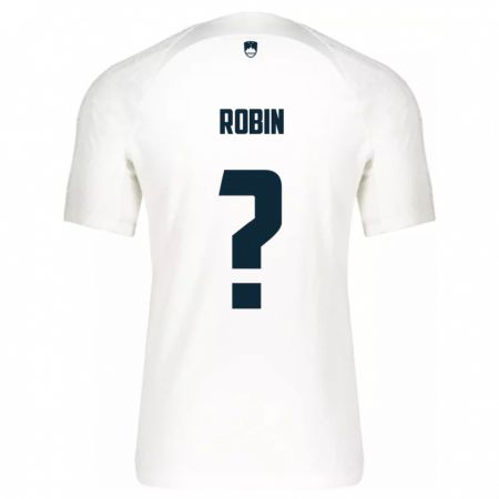 Kandiny Homme Maillot Slovénie Jaka Robin #0 Blanc Tenues Domicile 24-26 T-Shirt
