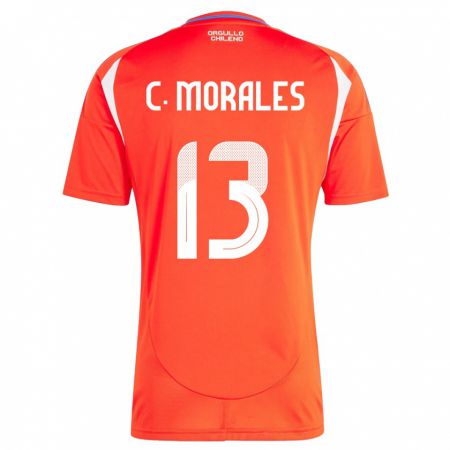 Kandiny Homme Maillot Chili Cristián Morales #13 Rouge Tenues Domicile 24-26 T-Shirt