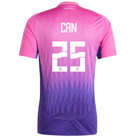 Kandiny Homme Maillot Allemagne Emre Can #25 Rose-Mauve Tenues Extérieur 24-26 T-Shirt